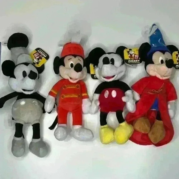 Disney Mickey Mouse 90 Years of Magic Set of 4 10" Plush - Picture 3 of 4
